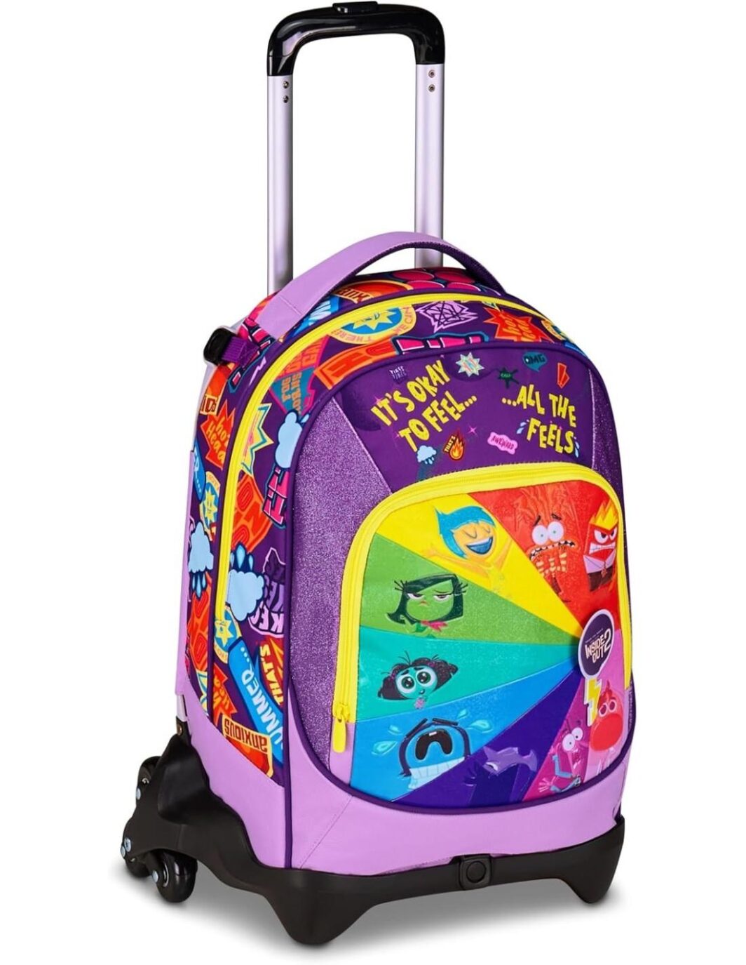 Seven Disney Pixar Inside Out 2 - Zaino trolley 2 in 1 per scuola elementare
