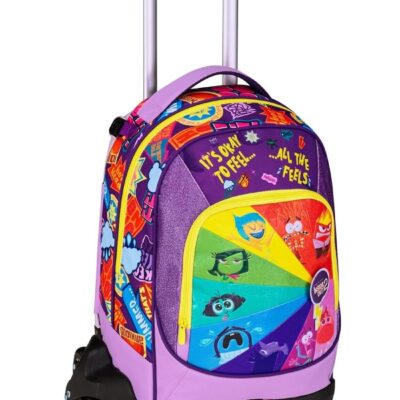 Seven Disney Pixar Inside Out 2 - Zaino trolley 2 in 1 per scuola elementare