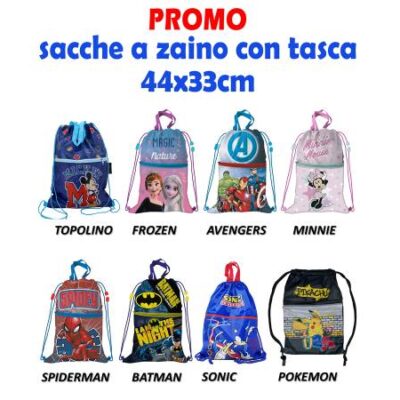 PROMO SACCA A ZAINO CON TASCA