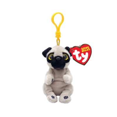 T43104 Ty - Beanie Bellies Clip - Portachiavi peluche Carlino - Izzy
