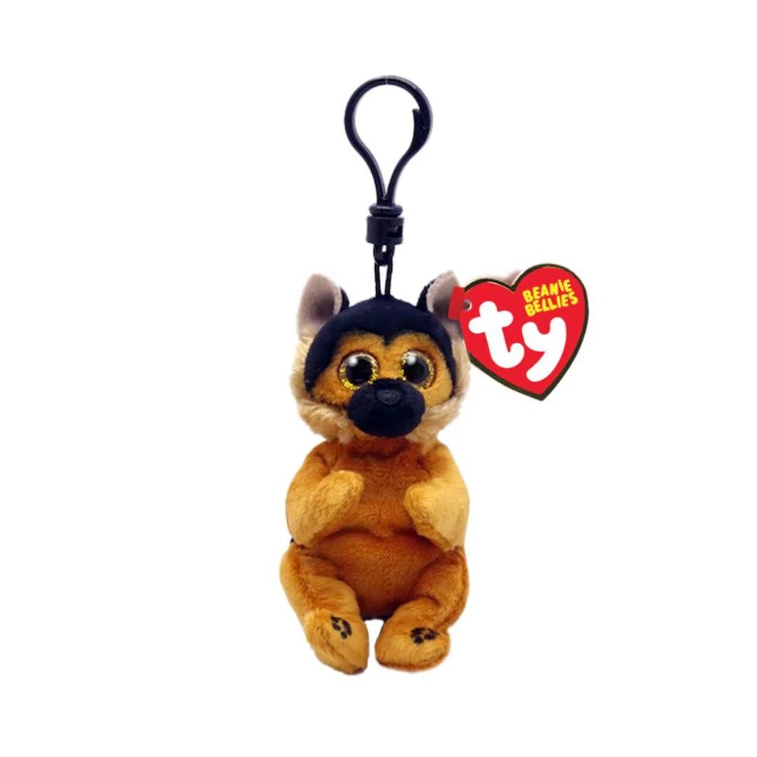 T43110 Ty - Beanie Bellies Clip - Portachiavi peluche Pastore tedesco - Ace