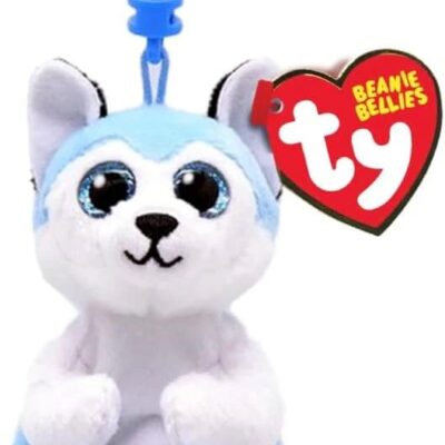 T43105 Ty - Beanie Bellies Clip Thunder ’Husky 12 cm Portachiavi Peluche