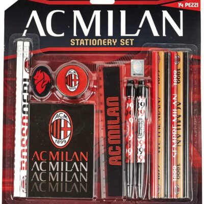 Milan, Prodotto Ufficiale - Set cancelleria (Composto da 14 Pezzi)