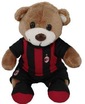 Milan Teddy Bear Ufficiale, Orsacchiotto Peluche, Rosso nero,