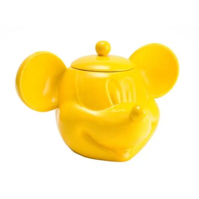 TOPOLINO BISCOTTIERA IN CERAMICA 3D GIALLA