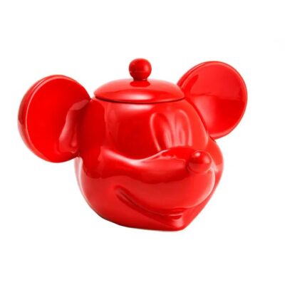 TOPOLINO BISCOTTIERA IN CERAMICA 3D ROSSA
