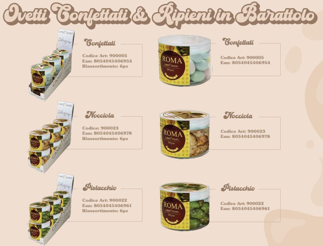 OVETTI CONFETTATI E RIPIENI IN BARATTOLO