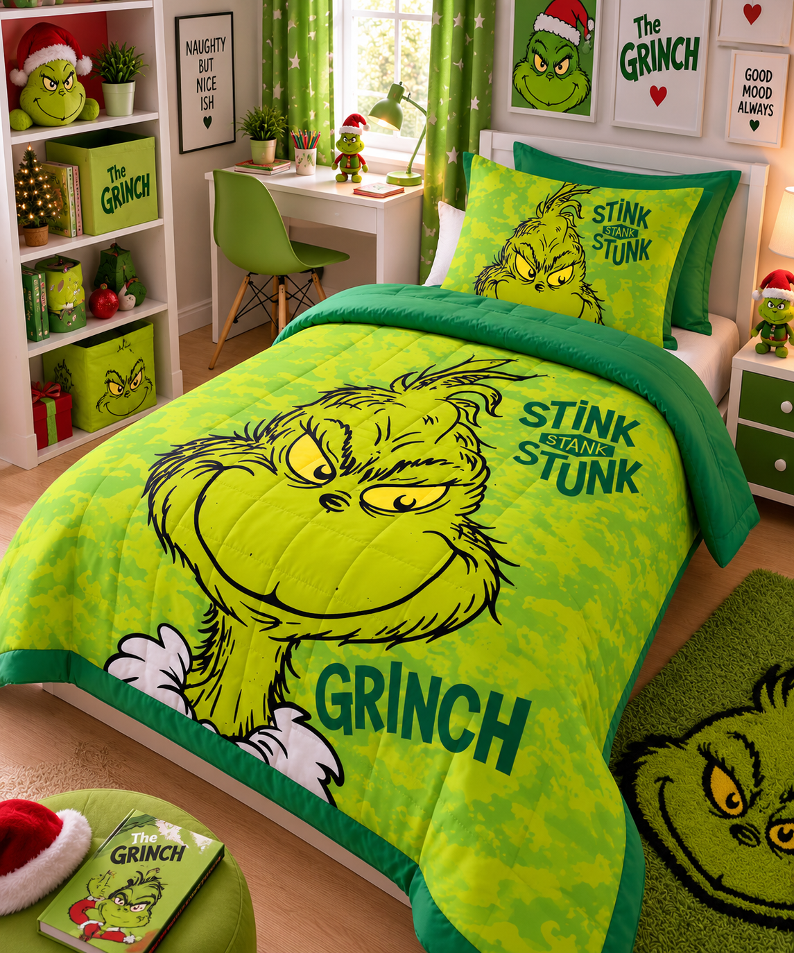 TRAPUNTA GRINCH 1P LETTO SINGOLO - immagine 2