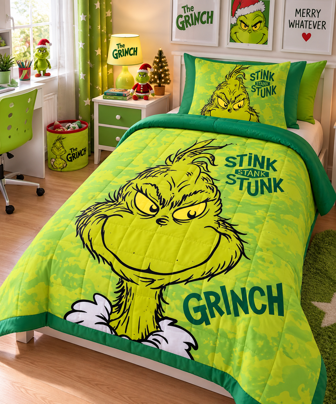 TRAPUNTA GRINCH 1P LETTO SINGOLO
