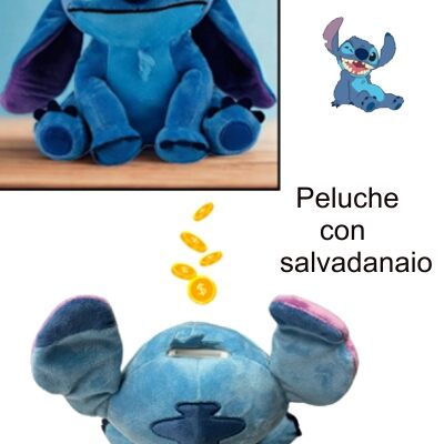 STITCH Morbido PELUCHE con SALVADANAIO