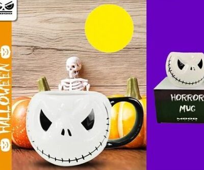 TAZZA SCHELETRO JACK CERAMICA HALLOWEEN