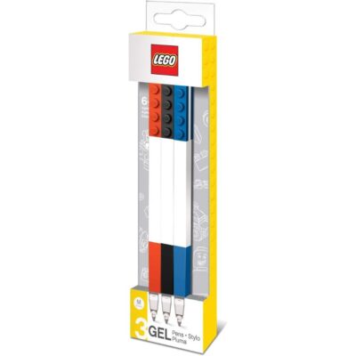 LEGO 2.0 SET 3 PENNE GEL LEGOROSSA BLU NERA