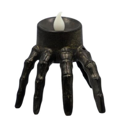 MANO DA SCHELETRO CON CANDELA