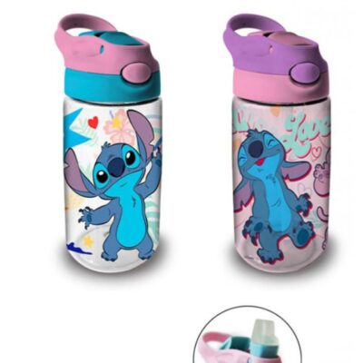 BORRACCIA TRASPARENTE CON CANNUCCIA STITCH 480 ML