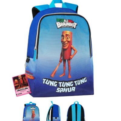 Brainrot Tung Tung - Zaino Tempo Libero 29 x 38h x 11cm con Card inclusa