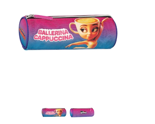 Brainrot Ballerina Cappuccina - Astuccio Tombolino Scuola, Portapenne Bambini per Elementari e Medie, 22x8Hcm