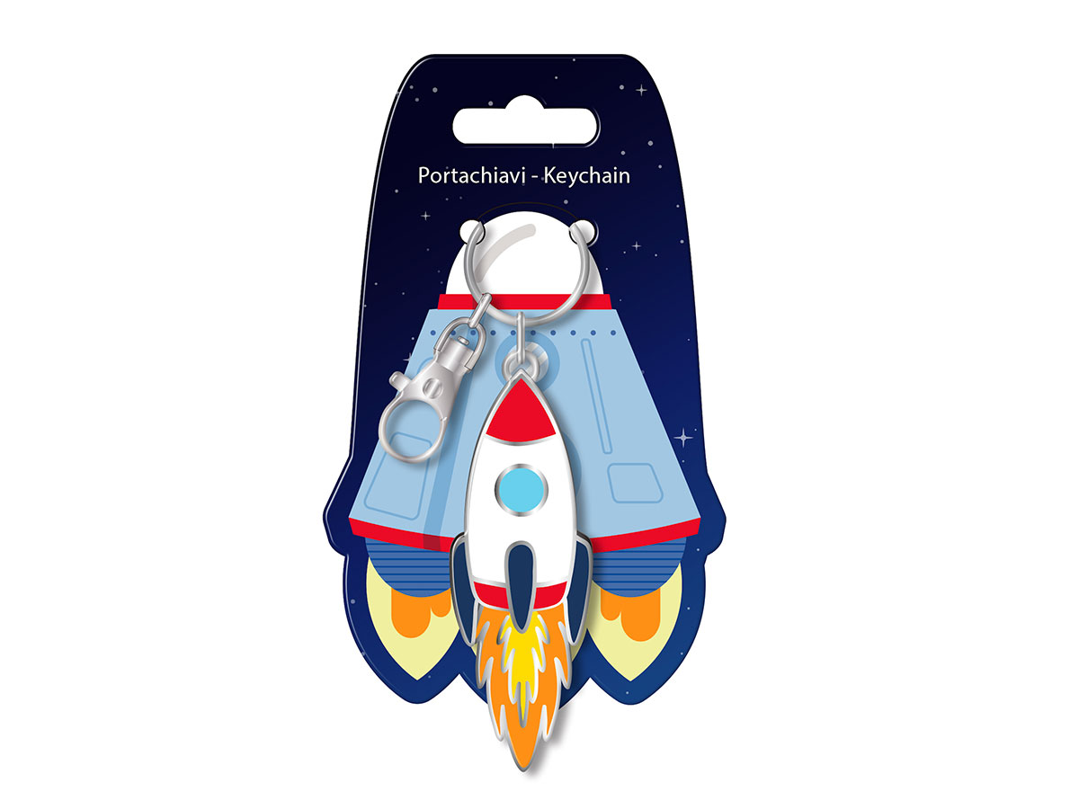 Portachiavi in metallo "space"