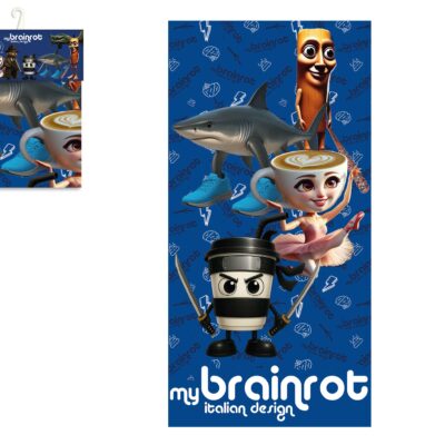 Telo da Mare Brainrot - X15547 MC - BOX2 - MIS. 70X140 CM