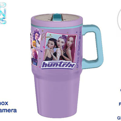 Borraccia tazza termica c/cannuccia 640ml K-Pop Demon Hunters